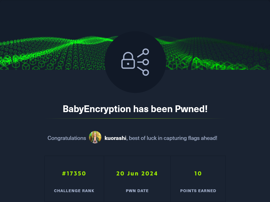 Baby Encryption pwned