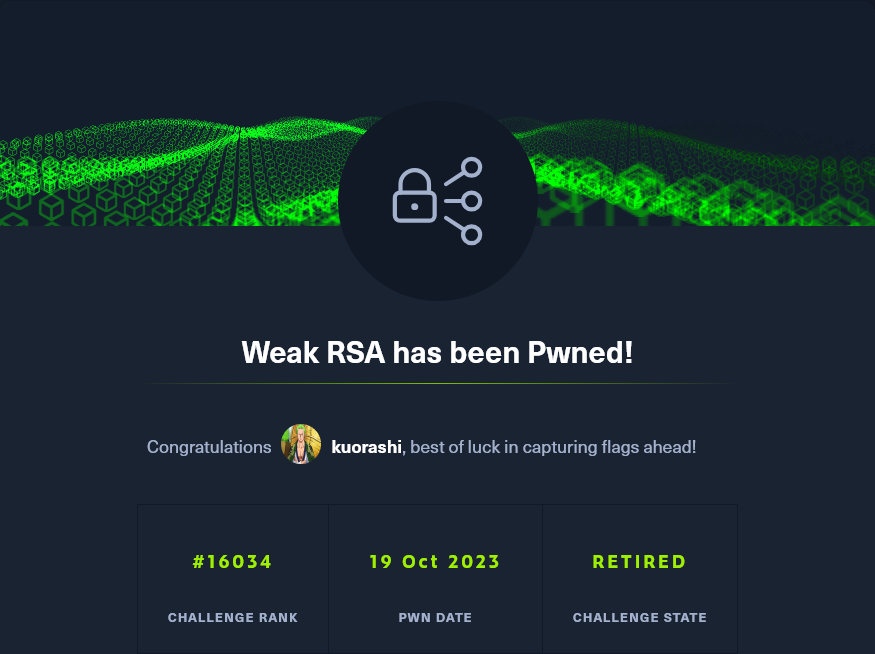 WeakRSA pwned