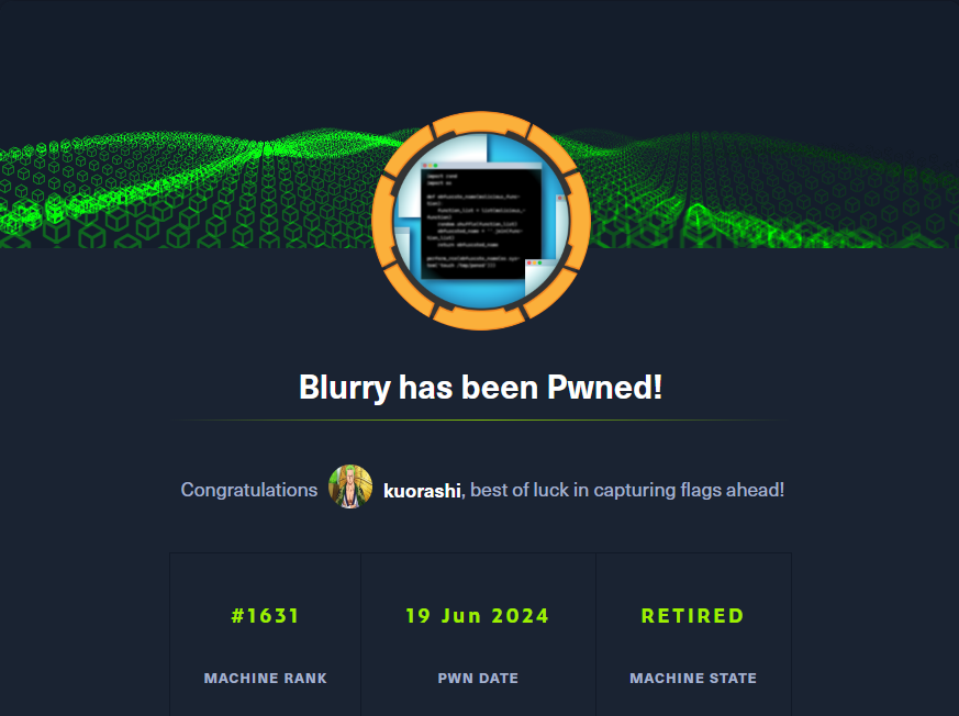 Blurry pwned
